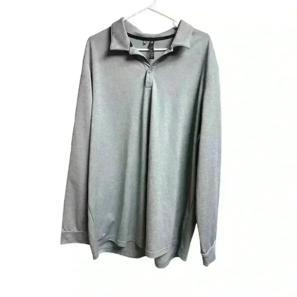 Adidas Long Sleeve Gray Polo‎